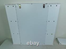 Modern Wall Mount Medicine Cabinet Door Mirror Open Shelves White Deco Style