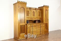 Monumental Antique Vestment Cabinet, Sideboard, Map Chest, Artist Cupboard