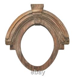 NWoT Architectural Reclaimed Salvaged Wood Oval Mirror With Slight Gray Wash