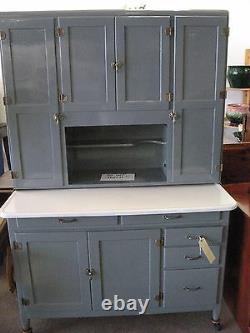 Napanee Hoosier Kitchenet Antique Restored Orig. Gray Alkyd Riccardo