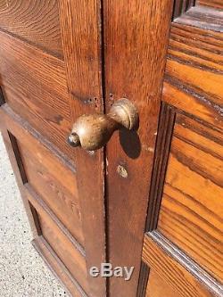 Neat OLD Antique Cubby Hole Storage Cabinet Oak