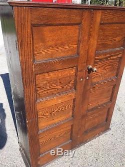 Neat OLD Antique Cubby Hole Storage Cabinet Oak