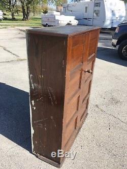 Neat OLD Antique Cubby Hole Storage Cabinet Oak