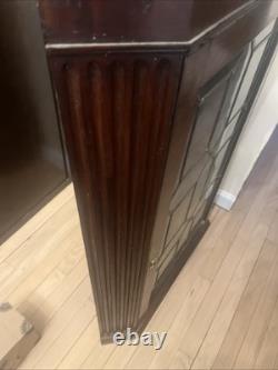 Neoclassical Hanging Corner CABINET, Cupboard, Mahogany, Thirteen Light, 43t