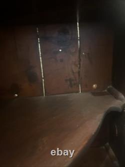 Neoclassical Hanging Corner CABINET, Cupboard, Mahogany, Thirteen Light, 43t