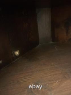 Neoclassical Hanging Corner CABINET, Cupboard, Mahogany, Thirteen Light, 43t