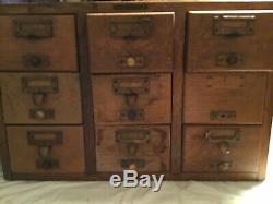 Nine Drawer Vintage Card Catalogue