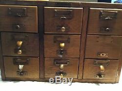 Nine Drawer Vintage Card Catalogue