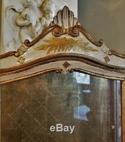 OLD VTG 1940s LOUIS XV STYLE ITALIAN FLORENTINE GILTWOOD VITRINE DISPLAY CABINET