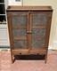 Outstanding Antique 19th C. Pie Safe Cupboard Punched Tin Panels Doors 2 Drawers