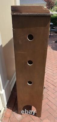 OUTSTANDING Antique 19th C. PIE SAFE Cupboard Punched Tin Panels Doors 2 Drawers
