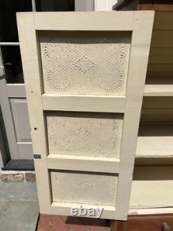 OUTSTANDING Antique 19th C. PIE SAFE Cupboard Punched Tin Panels Doors 2 Drawers
