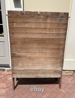 OUTSTANDING Antique 19th C. PIE SAFE Cupboard Punched Tin Panels Doors 2 Drawers