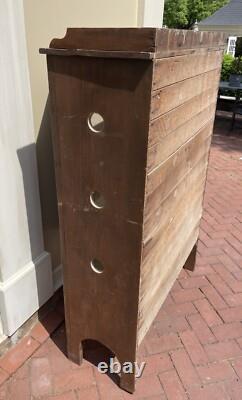 OUTSTANDING Antique 19th C. PIE SAFE Cupboard Punched Tin Panels Doors 2 Drawers