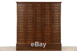 Oak 1910 Antique 74 Drawer Lawyer File or Collector Cabinet