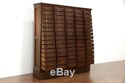 Oak 1910 Antique 74 Drawer Lawyer File or Collector Cabinet