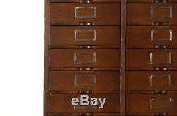 Oak 1910 Antique 74 Drawer Lawyer File or Collector Cabinet