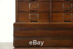 Oak 1910 Antique 74 Drawer Lawyer File or Collector Cabinet