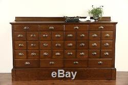 Oak 32 Drawer 1900 Antique Apothecary or Drug Store Cabinet