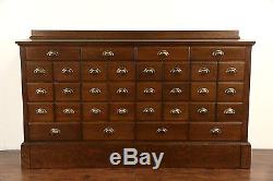 Oak 32 Drawer 1900 Antique Apothecary or Drug Store Cabinet