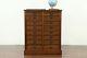 Oak Antique 16 Drawer Office Or Library File Or Collector Cabinet, Matthews