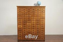 Oak Antique 1900 File, Craft or Collector Cabinet, 90 Drawers #29274