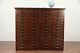 Oak Antique 48 Drawer File Or Collector Cabinet, Signed Peterson #29553