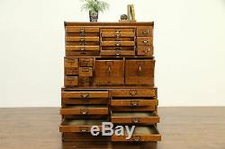Oak Antique Stacking 35 Drawer File Cabinet, Map or Document Chest #30828