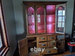 Oak China Cabinet Salem Square Custom Crafter 5' x 6'4