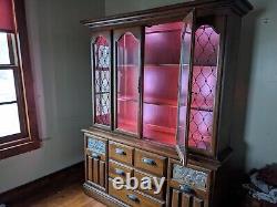 Oak China Cabinet Salem Square Custom Crafter 5' x 6'4