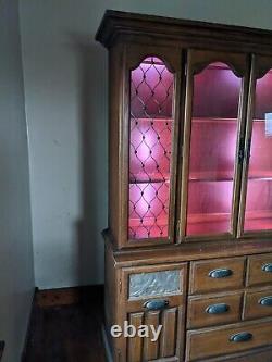 Oak China Cabinet Salem Square Custom Crafter 5' x 6'4