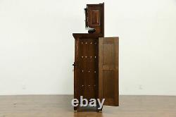 Oak Dentist 1900 Antique Dental, Jewelry or Collector Cabinet, American #33944