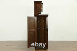 Oak Dentist 1900 Antique Dental, Jewelry or Collector Cabinet, American #33944
