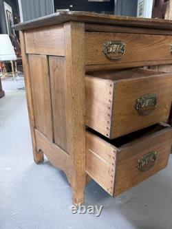 Oak Dry Sink Cabinet Buffet Sideboard 3 Drawer Cupboard