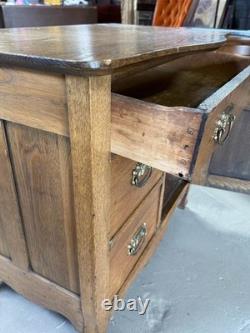 Oak Dry Sink Cabinet Buffet Sideboard 3 Drawer Cupboard