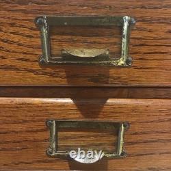 Oak Filing Cabinet Countertop Watchmaker Drawers Chest Apothecary Cabinet 1900s