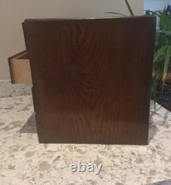 Oak Filing Cabinet Countertop Watchmaker Drawers Chest Apothecary Cabinet 1900s