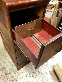 Oak Globe 3 Drawer File Cabinet