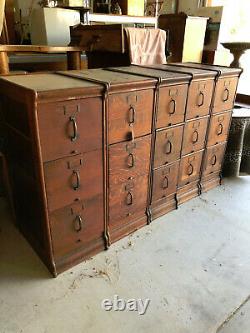 Oak Globe 3 Drawer File Cabinet