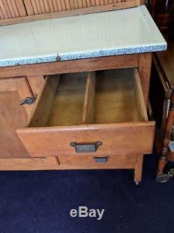 Oak Hoosier Cabinet from Greencastle Indiana