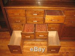 Oak School Cabinet China Bookcase Store Museum Display Kitchen Pantry Laboratory