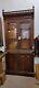 Oak Back Bar Apothecary, Pharmacy, General Store Cabinet From East Hampton Mass