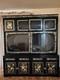 Oriental Hutch Black Lacquered Finish With Intricate Mother Of Pearl Inlay