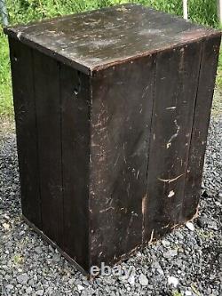 Original Antique Apothecary Cubby Bin 16 Drawer Hardware General Store Cabinet
