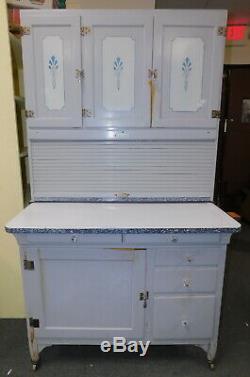Original Antique Sellers Klear Front Hoosier cabinet hutch kitchen cupboard