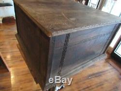 Original Vintage 1900's H. B. EMBROIDERY COTTON Display Wood Cabinet Box Antique