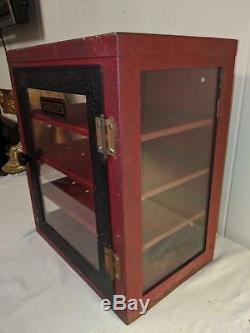 Original Vintage Barber Medical Antiseptic Sterilizer Metal Cabinet Box 1900's