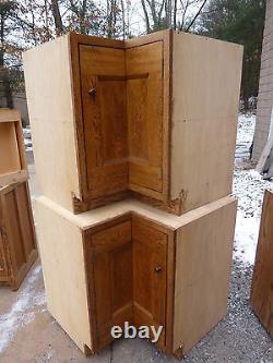 PRETTY custom made OAK kitchen corner CABINET salvaged quartersawn OAK board 34