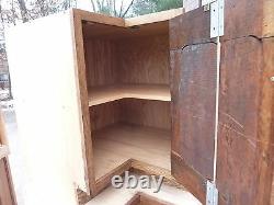 PRETTY custom made OAK kitchen corner CABINET salvaged quartersawn OAK board 34