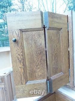 PRETTY custom made OAK kitchen corner CABINET salvaged quartersawn OAK board 34